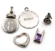 Group lot of 5 Vintage 925 sterling silver charms