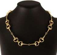 Roberto Coin Cheval Horsebit Stirrup Link Station Necklace in 18K
