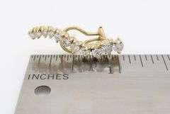 Diamond Climber Earrings made in 14k Yellow Gold