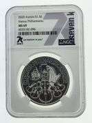 2020 Austria Silver 5 Euro Philharmonic, NGC MS69