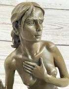 Nude Woman Dancer Bronze Statue