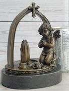 Praying Baby Angel Bronze Sculpture