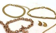 Assorted gold plated steel mixed jewelry
