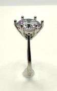 Ladies Sparkling Classic White Gold Plate 5 Ct CZ Ring