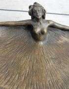 Soaking Dish Tray Nude Female Bronze Statue