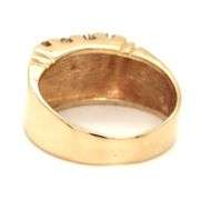 14kt Yellow gold 0.40ctw 4 row diamond gent's ring