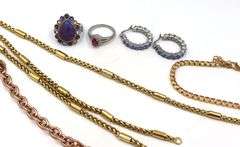 Assorted gold plated steel mixed jewelry