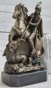 St. George Dragon Slayer Bronze Statue