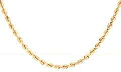 14kt Yellow gold rope chain necklace