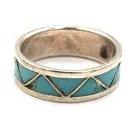 Group lot of 3 Vintage 925 sterling silver turquoise rings