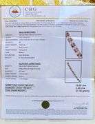 Heart Throbbing 18.00CTW Oval Shaped Faceted Multi-colored tourmaline & 3.00CTW  Diamond Bracelet in