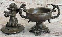 Baby Angel Jewelry Box Bronze Sculpture
