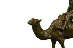 Arab Man Riding Camel Bronze Sculpture