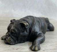 Sweet Little Bulldog Bronze Sculpture