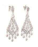 10kt White gold diamond chandelier dangle earrings