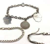 Group lot of 6 Vintage 925 sterling silver bracelets