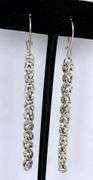 3 Pairs of Long Sterling Silver Earrings
