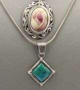 Group lot of 3 Vintage 925 sterling silver necklaces