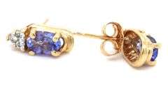 Feminine 14K YG Tanzanite & Diamond Earrings and Pendant
