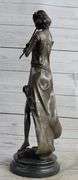 Female Flute Player Bronze Sculpture