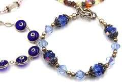 Group lot of 5 Vintage 925 sterling silver beaded bracelets