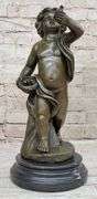 Delightful Boy Bronze Statue