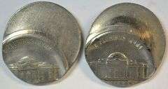 1983 & 1988 Dramatic 50% Off-Center Jefferson Nickel Errors in Gem BU