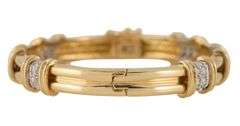 Tiffany & Co 1.92ctw Diamond Station Two Tone Bangle Bracelet in 18K