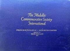 1978 Franklin Mint Medallic Commemorative Society International Sterling Silver Proof Medal Set (12 