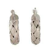 Roberto Coin Basket Woven Hoop Earrings in 18K