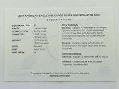 2017-W Burnished American Silver Eagle, OGP