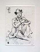 Paul Cezanne, 'Self Portrait with William Hanging' Etching