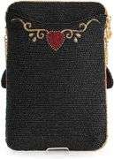 Queen of Hearts Beaded Mini Crossbody Bag