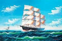 BEAUTIFUL SALING SHIP PAINTING ON CANVAS