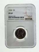 1950 Proof Jefferson Nickels, NGC PF67