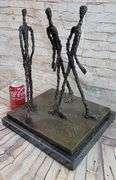 Three Walking Man Bronze Sculpture