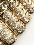 Vintage 925 Sterling Silver Wide Filigree Pathern Bracelet
