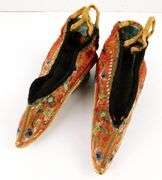 19th Century Child's Chinese Silk Lotus Shoes, Foot Bindings