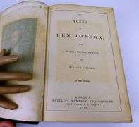 1855 Works of Ben Johnson Antique Leather Book