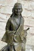 Native American Chief Spiritually Bronze Sculpture