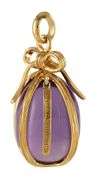 Tiffany & Co. Jean Schlumberger Amethyst Egg Charm Pendant in 18K