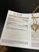 CERITIFIED 14K GOLD NECKLACE WITH DIAMOND PENDANT