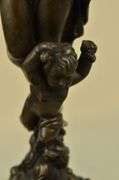 Nude Lady with Angel Bronze Statue