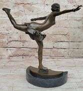 Olympic Sport Ice Skater Bronze Sculpture