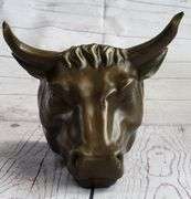 Male Bull Wall Mont Bronze Sculpture