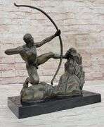A Man With Bow Bronze Sculpture