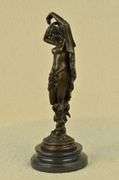Nude Lady with Angel Bronze Statue