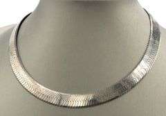 Italian Vintage 925 sterling silver omega chain necklace