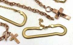 Assorted gold plated steel mixed jewelry