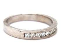 14kt White gold 0.30ctw channel set diamond band